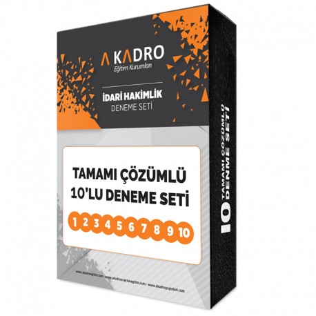A Kadro İdari Hakimlik 10 lu deneme 2019