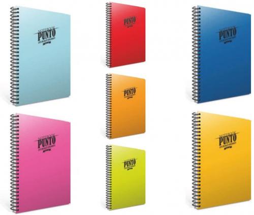 Gıpta Punto(YEŞİL) Spiralli Plastik Kapak Defter A4 80 Yp Çizgisiz