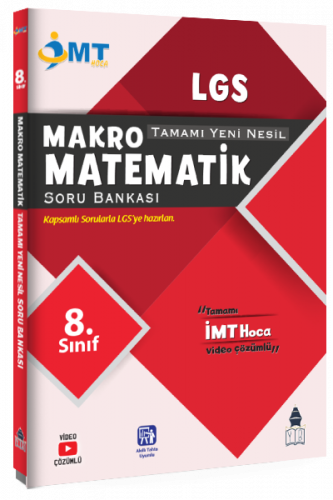 İMT Hoca 8. Sınıf LGS Matematik Makro Soru Bankası Video Çözümlü Komis