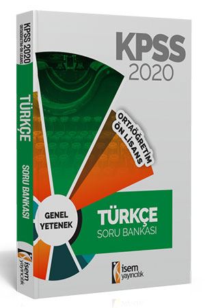 İsem Yayıncılık 2020 KPSS Ortaöğretim Ön Lisans Türkçe Tamamı Çözümlü Soru Bankası