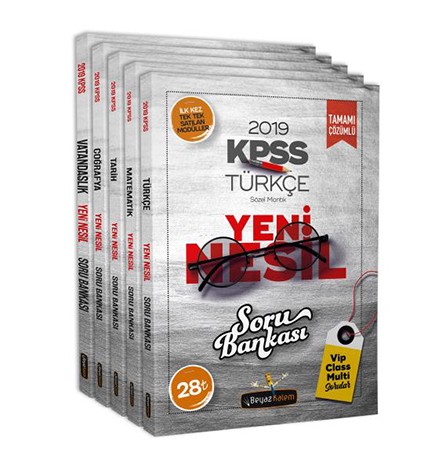 Beyaz Kalem Kpss Genel Yetenek Genel Kultur Yeni Nesil Soru Bankasi Se