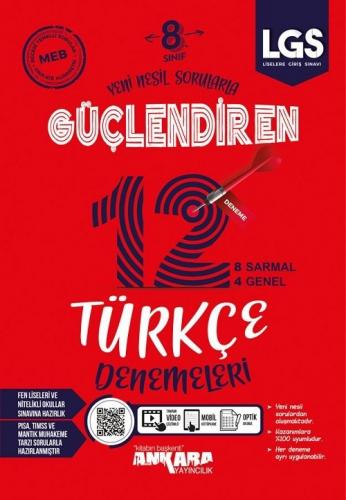 Ankara Yayıncılık 8. Sınıf LGS Türkçe Güçlendiren 12 Deneme Komisyon