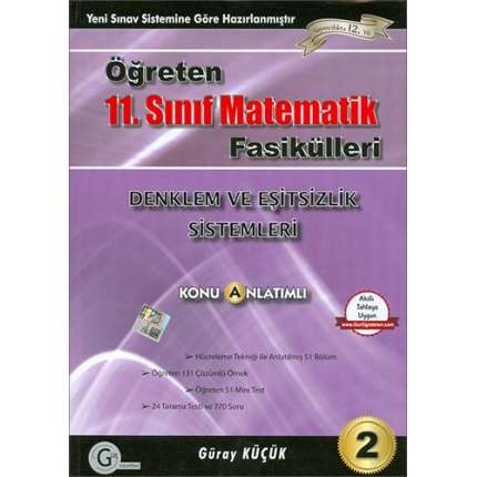 Gür 11. Sınıf Öğreten Matematik Fasikülleri Denklem ve Eşitsizlik Sistemleri Konu Anlatımlı