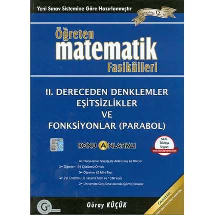 Gür II.Dereceden Denklemler Eşitsizlikler ve Fonksiyonlar Parabol