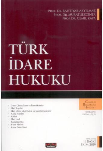 Türk İdare Hukuku Bahtiyar Akyılmaz