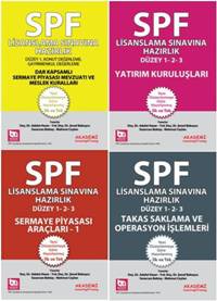 Akademi SPF Lisanslama Sınavlarına Hazırlık Düzey 1 Tüm Konular Seti (4 kitap)