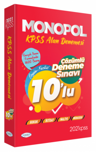 Monopol Yayınları 2021 KPSS A Grubu 10 Deneme Çözümlü