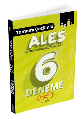 Tercih Akademi 2021 ALES Tamamı Çözümlü 6 Deneme