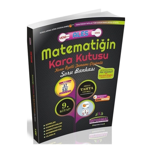 İnformal ALES Matematiğin Kara Kutusu 9. Kitap Konu Özetli Tamamı Çözümlü Soru Bankası 2019