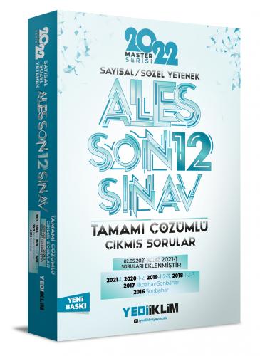 Yediiklim Yayınları 2022 Ales Tamamı Çözümlü Son 12 Sınav Çıkmış Sorular