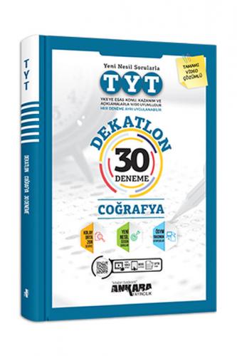 Ankara Yayıncılık TYT Dekatlon Coğrafya 30 Deneme Komisyon