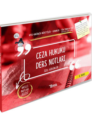 Temsil Ceza Hukuku Özel Hükümler Ders Notları