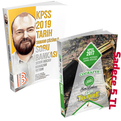 SÜPER FİYAT Benim Hocam KPSS Tarih Soru Bankası + Tecrübe KPSS Coğrafya Soru Bankası Seti