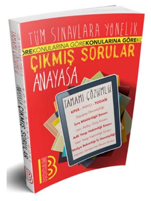 Benim Hocam Tüm Sınavlara Yönelik Tamamı Çözümlü Anayasa Çıkmış Sorular