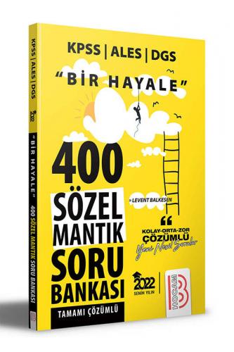 Benim Hocam Yayınları 2022 KPSS ALES DGS Bir Hayale Serisi Sözel Mantık Tamamı Çözümlü Soru Bankası