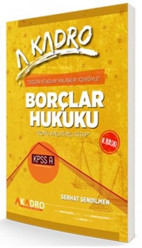 A Kadro 2021 KPSS A Grubu Borçlar Hukuku Konu Anlatımlı