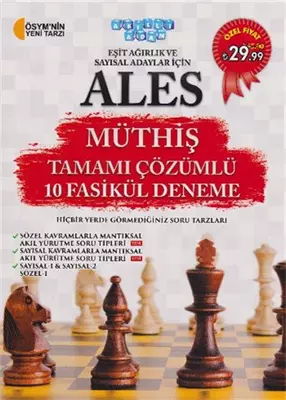 Akıllı Adam ALES Eşit Ağırlık ve Sayısal Adaylar İçin Müthiş Tamamı Çözümlü 10 Fasikül Deneme