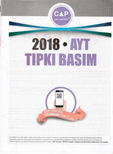 Çap Yayınları AYT 2018 Tıpkı Basım Komisyon