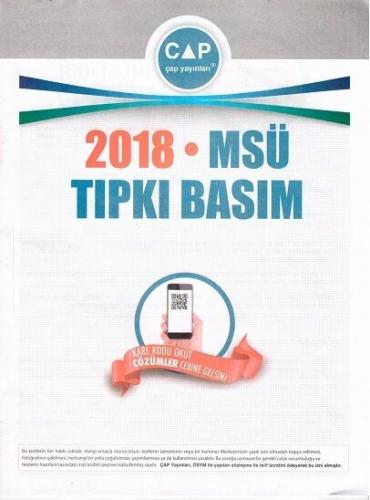 Çap Yayınları Üniversiteye Hazırlık MSÜ 2018 Tıpkı Basım Komisyon