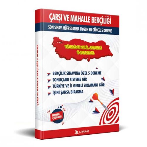 Kelepir Çarşı ve Mahalle Bekçiliği Türkiye ve İl Geneli 5 Deneme Liyakat Yayınları 2019