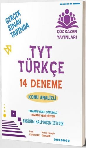 Çöz Kazan Yayınları TYT Türkçe 14 lü Tamamı Video Çözümlü Denemeleri İ