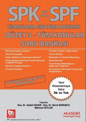 Akademi Eğitim SPK SPF Düzey 3 Tüm Konular Soru Bankası