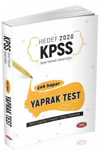 Data Yayınları 2020 KPSS Genel Yetenek Genel Kültür Çek Kopar Yaprak Test