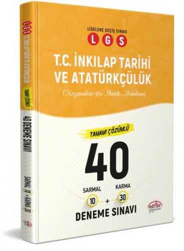 Editör Yayınları LGS T.C. İnkılap Tarihi ve Atatürkçülük 40 Deneme Sın