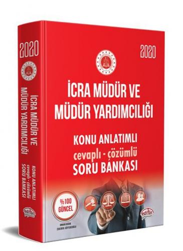 Editör Yayınları 2020 İcra Müdür ve Müdür Yardımcılığı Konu Anlatımlı Cevaplı Çözümlü Soru Bankası