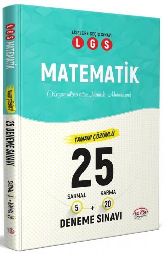 Editör Yayınları LGS Matematik 25 Deneme Sınavı %30 indirimli Komisyon
