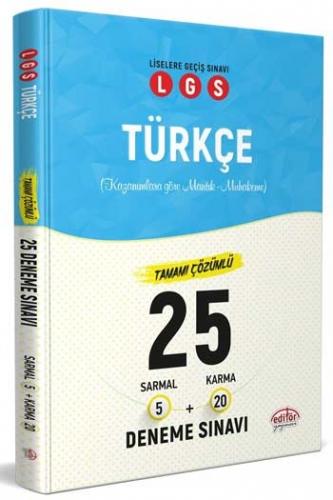 ​Editör Yayınları LGS Türkçe Tamamı Çözümlü 25 Deneme Sınavı %30 indir