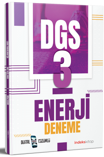 İndeks Kitap DGS Enerji 3 Deneme Dijital Çözümlü Komisyon