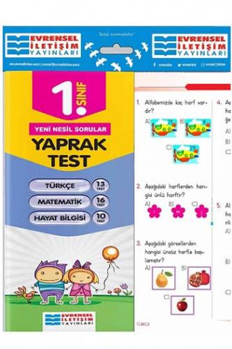 Evrensel İletişim Yayınları 1. Sınıf Tüm Dersler Yaprak Testler