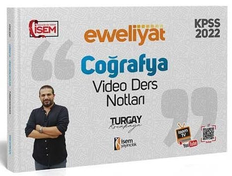 İsem Yayınları 2022 KPSS Coğrafya Evveliyat Video Ders Notları Turgay 