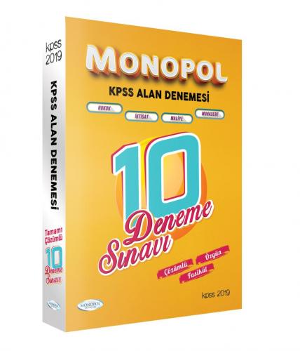 Monopol KPSS A Grubu Fasikül Çözümlü 10 Deneme Sınavı 2019