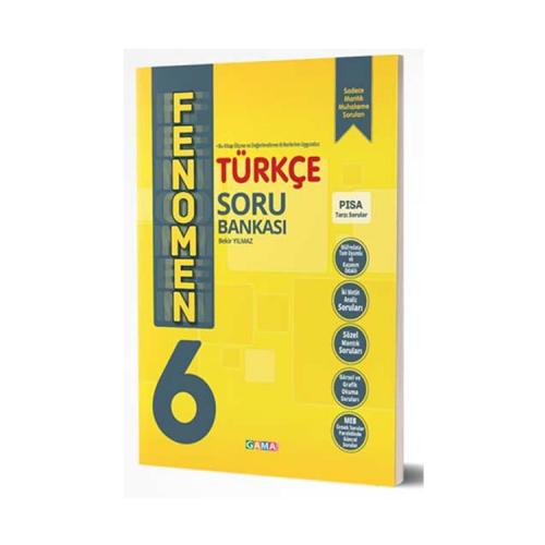 KELEPİR Gama Okul Yayınları FENOMEN 6. Sınıf Türkçe Soru Bankası Komis