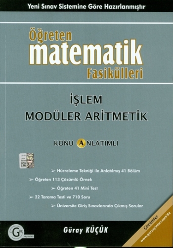 Gür Öğreten Matematik Fasikülleri İşlem ve Modüler Aritmetik