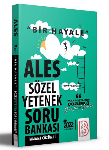 Benim Hocam Yayınları 2022 Bir Hayale Serisi Ales Sözel Yetenek Tamamı Çözümlü Soru Bankası