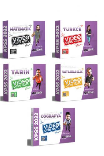HocaWebde Yayınları 2022 KPSS Genel Yetenek Genel Kültür Video Ders Notu 5 li Set
