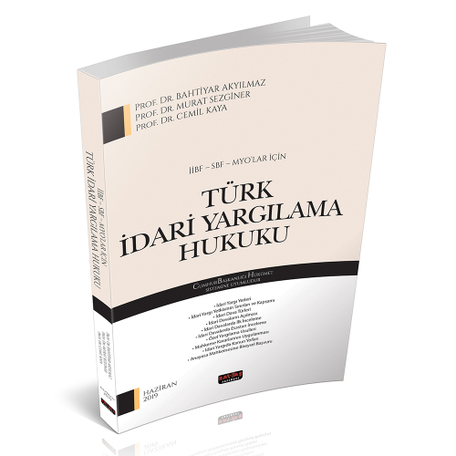 İİBF, SBF, MYO’lar için Türk İdari Yargılama Hukuku