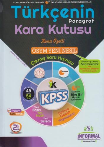 İnformal Yayınları KPSS Türkçenin Kara Kutusu Paragraf Konu Özetli Soru Havuzu 2. Cilt