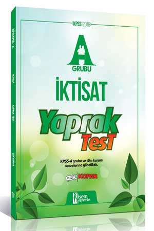 İsem KPSS A Grubu İktisat Yaprak Test