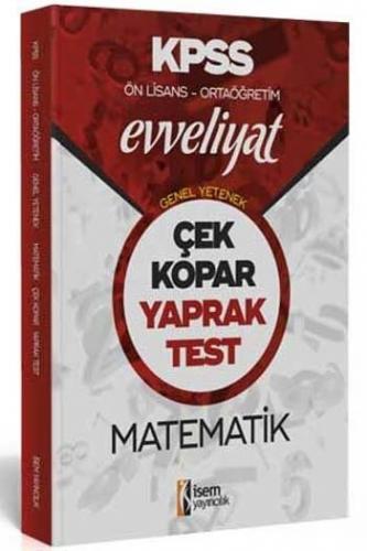 İsem Yayıncılık 2020 KPSS Evveliyat Ön Lisans Ortaöğretim Matematik Çek Kopar Yaprak Test