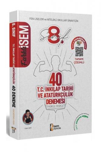 İsem Yayınları 8.Sınıf Farklı İsem T.C. İnkılap Tarihi 40 Fasikül Dene