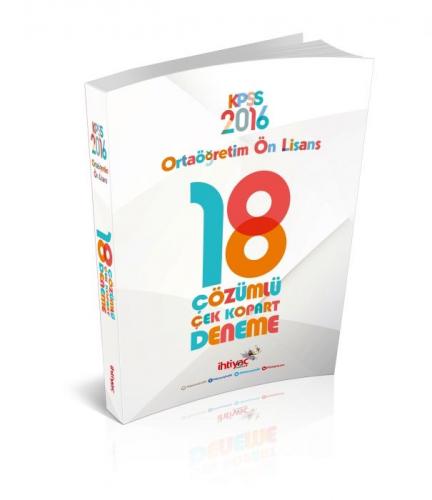 KAMPANYALI İhtiyaç KPSS Ortaöğretim Önlisans 18 li Çözümlü Deneme Seti 2016