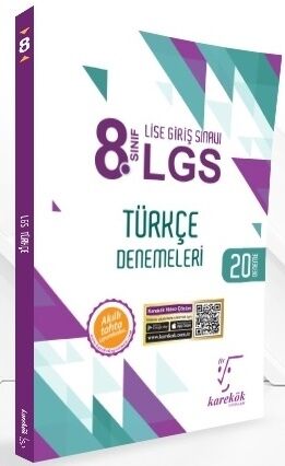 Karekök Yayınları 8. Sınıf LGS Türkçe 20 Deneme Komisyon