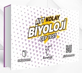 Karekök Yayınları AYT Biyoloji Kolay Cep Test %40 indirimli Komisyon
