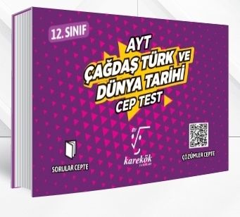 Karekök Yayınları AYT Çağdaş Türk ve Dünya Tarihi Cep Test %40 indirim