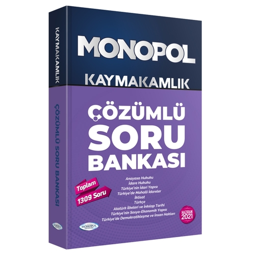 Monopol Yayınları 2021 Kaymakamlık Çözümlü Soru Bankası