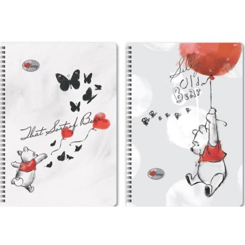 Keskin Color Wınnıe The Pooh Plastik Kapak Spiralli 80 yp Çizgili A4 Defter